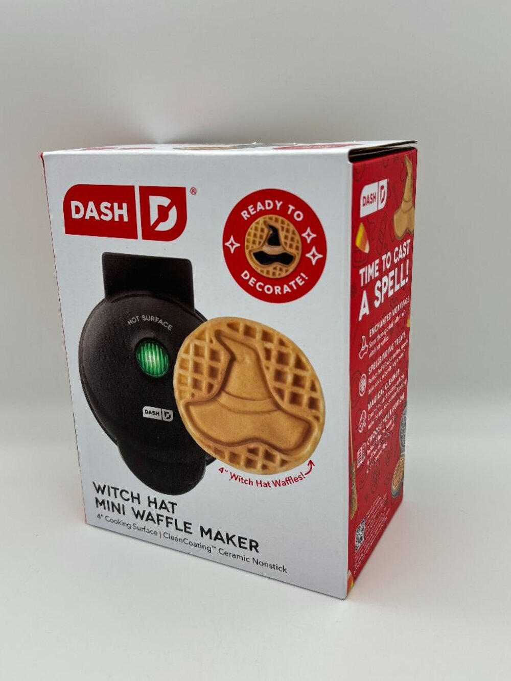 Dash WITCH HAT Halloween Mini Waffle Maker, 4" Ceramic Nonstick Cooking Surface
